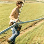השקייה מהסכר - חלקת העגולה - אבי עוזיאל  -שנות השמונים